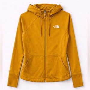 The North Face Mustard Yellow Zip Hoodie Jacket Women Small Outdoor